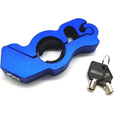 Antivol de guidon de moto, poignée de frein, verrouillage solide, bleu (1/4)