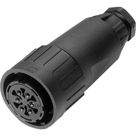Amphenol C016 10E012 003 2 Rundstecker Kupplung, gerade Gesamtpolzahl: 12 + PE Serie (Rundsteckverbi