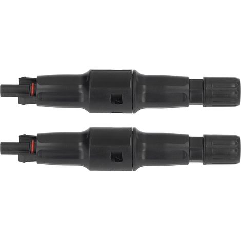 Lot de 2 connecteurs photovoltaïques 1500 V résistants à la chaleur et réutilisables, avec fusible pour la connexion de panneaux solaires (10 A). (1/5)