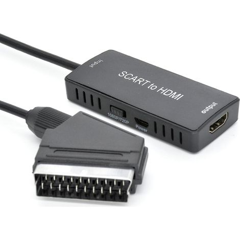Convertisseur SCART vers HDMI avec câble, sortie HDMI 720p/1080p