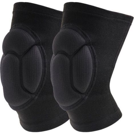 Ginocchiere professionali per il lavoro. Ginocchia comode per superfici abrasive, ideali per giardinaggio, edilizia e danza. 1 paio in schiuma elastica antiurto (L. 42-48 cm) (1/5)
