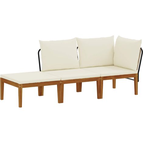 3 pcs Solid Acacia Wood & Rope Natural vidaXL (1/5)