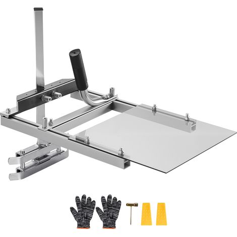 Mophorn Aserradero portátil para motosierras, incluye guía para cortes transversales de madera con protector. Permite ajustar el grosor de corte entre 0,508 y 29,99 cm. 405 x 315 x 467 mm, plata.