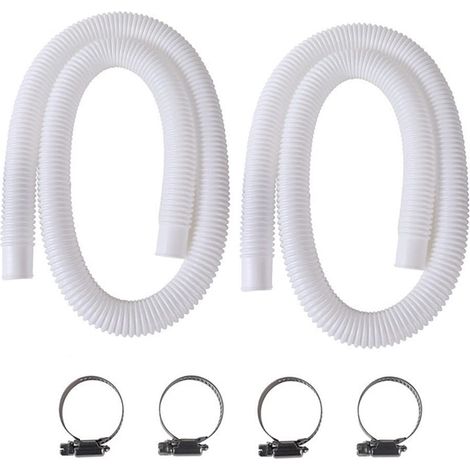 Tuyau Piscine 32mm, 2Pcs Tuyau pour Piscine Hors Sol, 150cm/59in Tuyau de Rechange pour Piscine, Tuyau pour Pompe de Piscine pour Intex 330 GPH, 530 GPH et 1000 GPH (1/5)