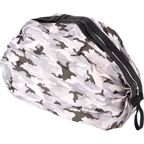 Sac à dos shopping pliable réutilisable sacs de courses écologiques pour voyages, gris camouflage (1/5)