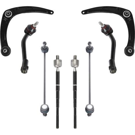 KIT BRACCIO OSCILLANTE 8 PEZZI COMPATIBILE CON PEUGEOT 5008 (0U, 0E) 1.6 BlueHDi 120 / Kit Sospensione Completo OE/OEM / Bracci Oscillanti + Testine Sterzo / Sostituzione Diretta OEM