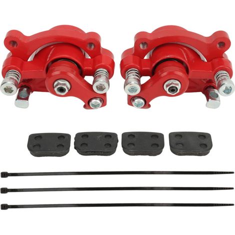 Jeffergarden Étriers de frein à disque avant et arrière, en métal, entraxe d'alésage de 50 mm, pompe avec plaquettes, adaptés aux VTT 43cc, 47cc, 49cc-DOU