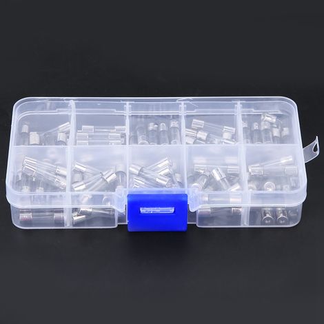 Assortiment de fusibles en verre 0,2 A–20 A, 100 pièces, accessoires industriels pour appareils de contrôle de puissance (1/5)