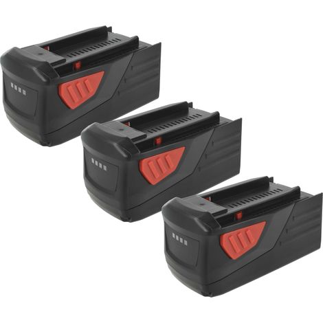 vhbw 3x Batterie compatible avec Hilti TE6-A36 TE 7A, TE7A, TE 6-A36 AVR, TE 500-A36, CPC 36V outil électrique (5000 mAh, Li-ion, 36 V) (1/4)