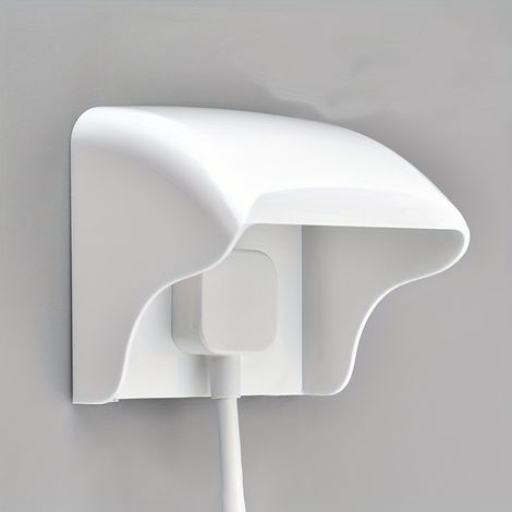 1pc Housse anti-pluie imperméable pour prise de courant extérieure, boîtier de protection résistant aux intempéries en plastique PC pour prises extérieures de terrasse, porche ou garage. (1/4)