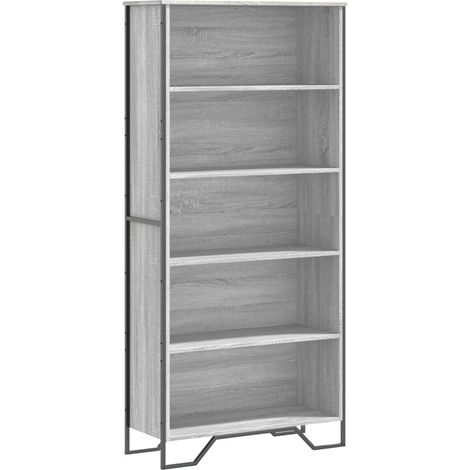 Bücherregal Grau Sonoma 80x31x169 cm Holzwerkstoff vidaXL (1/5)