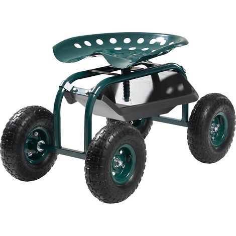 Mophorn Gartenrollsitz 800x487x460/540 mm, Mobiler Sitz mit Werkzeugablage, Belastbarkeit bis 136 kg, Gartenhocker für den Außenbereich, Roller zum Pflanzen und Jäten von Grünflächen (1/5)