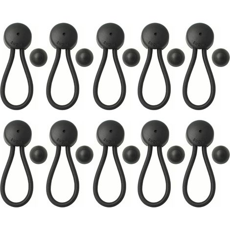 Clips de fixation pour cordon élastique avec boutons, pour bâches en toile à enrouler, pour bateaux et camping-cars