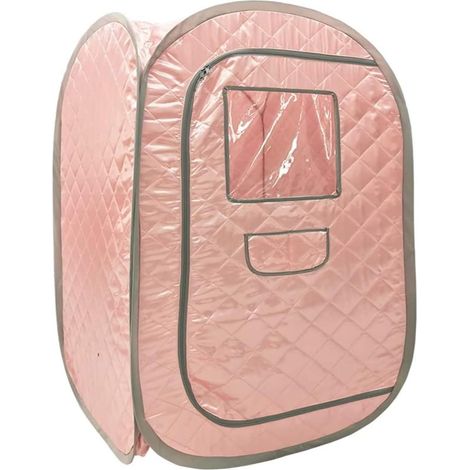 Kit de sauna portatif Tente de sauna portative, spa pliable for tout le corps for une personne for la thérapie détox sans vapeur de sauna Tente de sauna personnelle pour spa à domicile ( Color : Pink- (1/5)