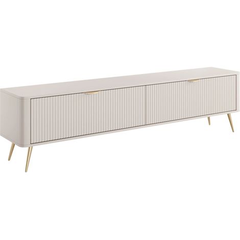 Mueble TV Lectum I, Beige, Número de puertas: 0, Número de cajones: 0, 200x52x38cm
