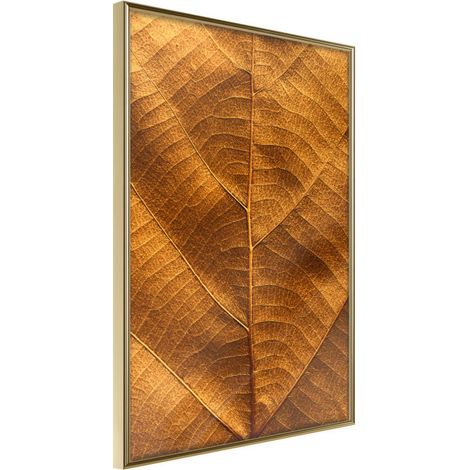 Affiche Murale Encadrée "Golden Veins" 30 x 42 cm Or