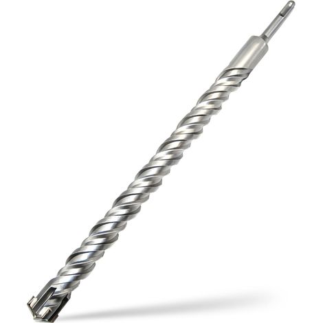 Foret SDS Plus 28mm x 400mm,avec 4 taillants en carbure et double vis,pour pierre naturelle,béton (1/5)