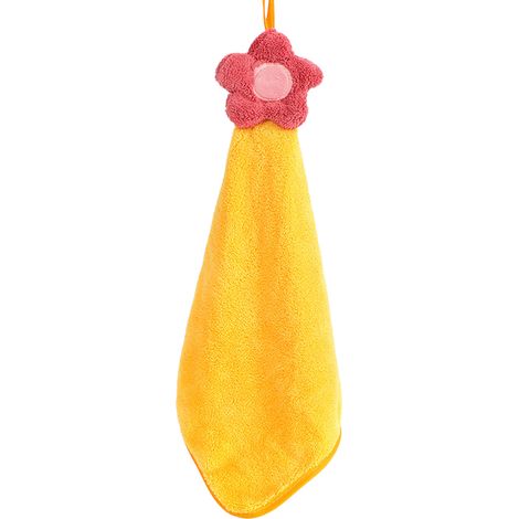 Serviettes de cuisine avec boucle, serviettes de salle de bain suspendues, serviettes douces et absorbantes (1/5)
