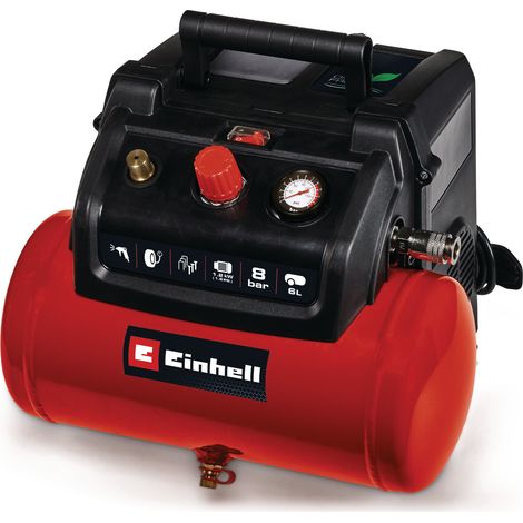 Einhell Compresseur à air portatif TC-AC 190/6/8 OF (1100 W, Pression 8bar, Débit d'aspiration 190 l/min, Moteur sans huile) (1/5)