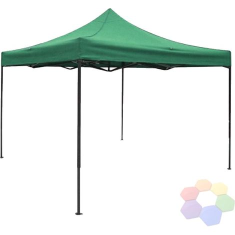 Gazebo 3x3 Verde Impermeabile Rapido Pieghevole Top Pvc Apertura Rapida Automatica Vietri