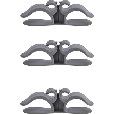 Organizador de cables de cocina, 9,6 x 3 cm, pequeño enrollador de cables multifuncional para electrodomésticos de cocina, gris, 3 unidades. (1/5)