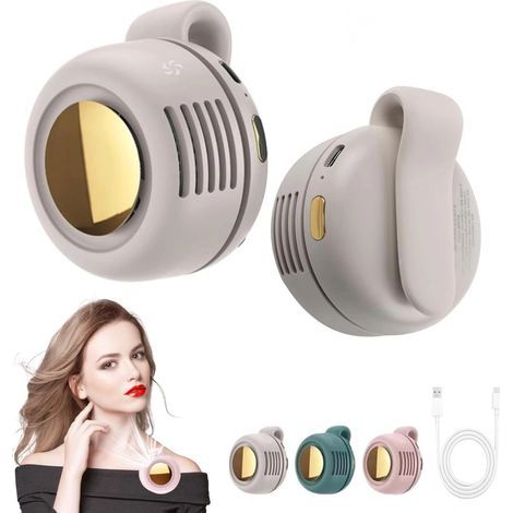 Nouveau mini ventilateur portable silencieux sans rotor 2025, petit, à clipser sur la chemise, ajustable à la taille (1/5)