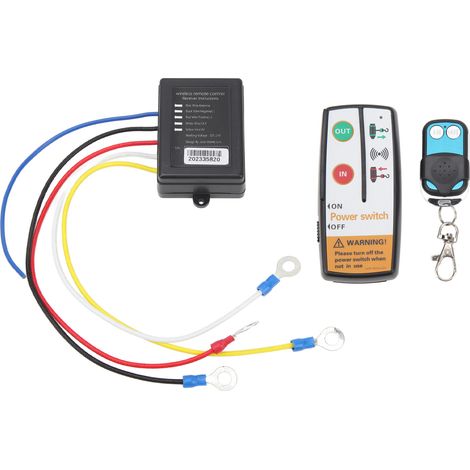 Télécommande sans fil pour treuil 12V 24V, portée 50 pieds, réponse rapide, récepteur inclus, précise pour camion, ATV, SUV (1/5)