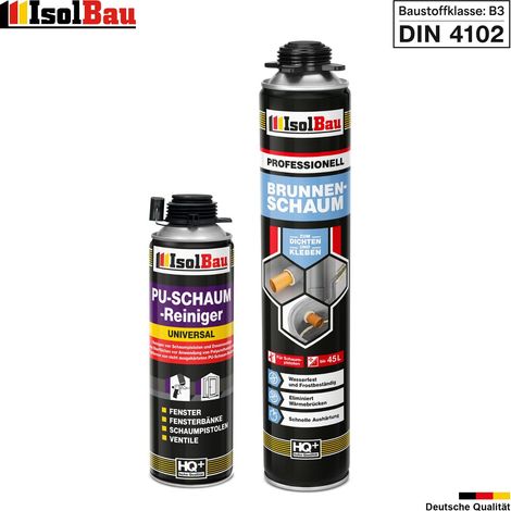 Brunnenschaum 1 x 750ml Bauschaum 1 x Reiniger Montageschaum Pistolenschaum (1/5)