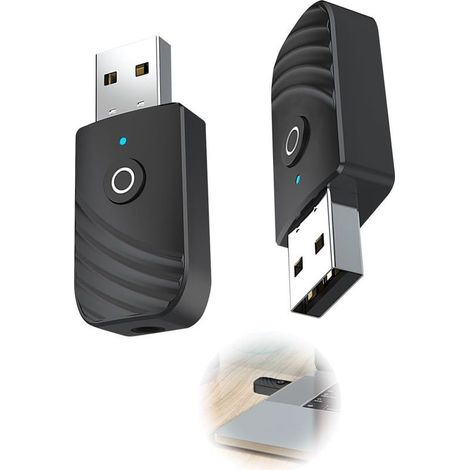 Bluetooth 5.0-Adapter für Fernseher – USB-Sender/Empfänger mit 15 m Reichweite – 3,5-mm-Klinkenanschluss (Plug & Play) – Kompatibel mit Fernsehern, Autos und Lautsprechern – Fuienko (1/5)