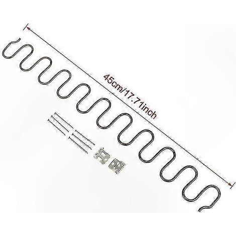 Ressorts de remplacement pour meubles avec clips, 4 mm de longueur et de diamètre, compatibles avec la réparation de canapés et de chaises (45 cm). (1/5)