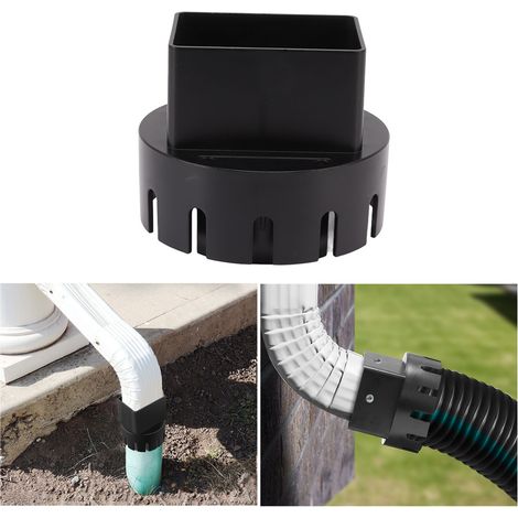 Adaptateur de descente de gouttière (noir) (1/5)