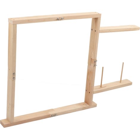 Métier à tufter en bois 70x70cm, cadre de tissage de tapis, support de table pour pistolet à touffeter, outil DIY pour tapisserie et artisanat. (1/5)