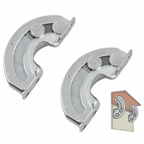 Puerta de gabinete de 90 grados - Cierre suave para alacenas con tornillos Bisagra Caja de madera Hoja Estuche Soporte de cocina Mesa Puertas Listones Límite deslizante fijo Leyes (2 piezas, General) (1/4)