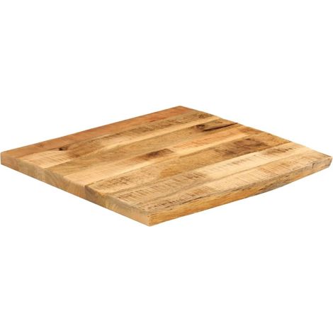 Dessus de table Dessus de bureau Plateau de table 60x60x2,5 cm bord vif bois massif manguier brut