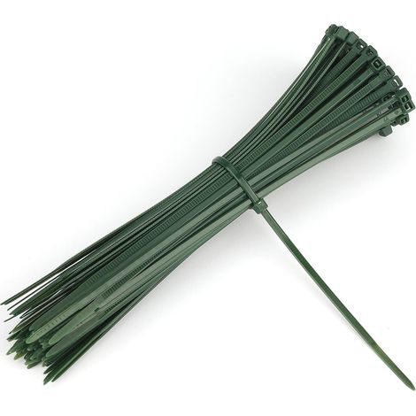 100 Pièces Lien Attache Plante,Serre Cable Vert,Liens de Jardinage pour Ligatures-200x 2.5 mm (1/3)