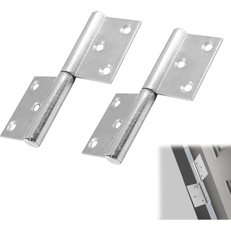 Charnières de porte en acier inoxydable (10 cm), charnières robustes pour fenêtres, rotation à 360°, fixations avec vis. (1/5)