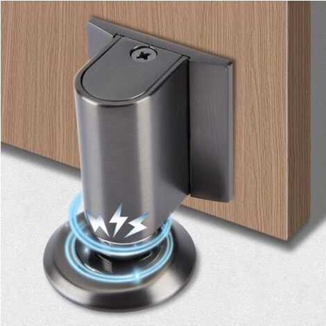 Bloque Porte Cale Porte Bloc Porte, Butee de Porte Stop Porte, Magnétique en Métal Butée de Porte, Arret de Porte Arrêt de Porte, Cale Porte Sol Butée de Porte Solide Avec Adhésif et Vis (2) (1/5)