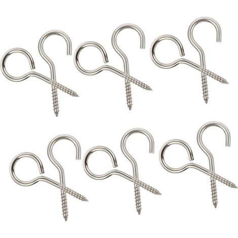 12 crochets plafond inox pour suspension et décoration (1/5)