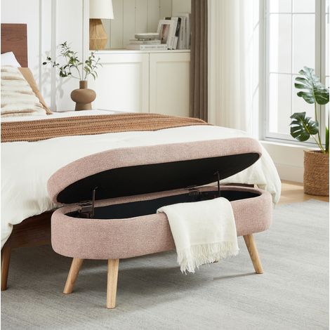 Panca contenitore 110 cm rosa HAVRYA (1/5)