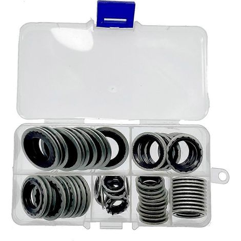 Lot de 60 joints d'étanchéité pour systèmes de climatisation automobile, joints de détendeur, joints de tête de tuyau, joints de compresseur (1/5)