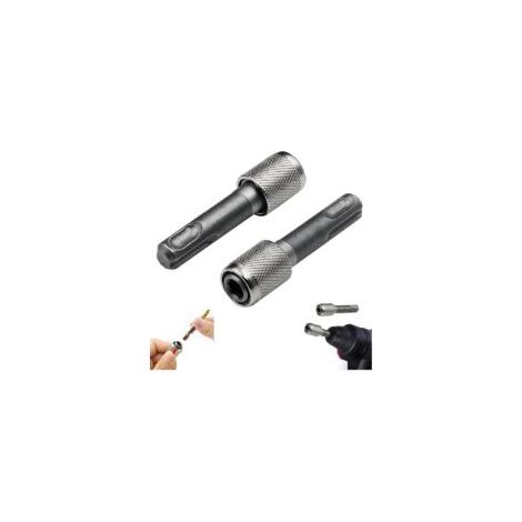 2-teiliger SDS-Plus-Bithalter-Adapter 6,35 mm (1/4") Sechskantschaft-Bohrerhalter-Konverter Rundschaft auf Sechskantschaft-Adapter für Schlagbohrmaschinen - Crezuo