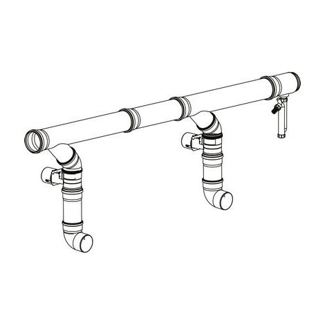 Grundbausatz Abgaskaskade 2x KB372-150 - 8732934849 von Buderus