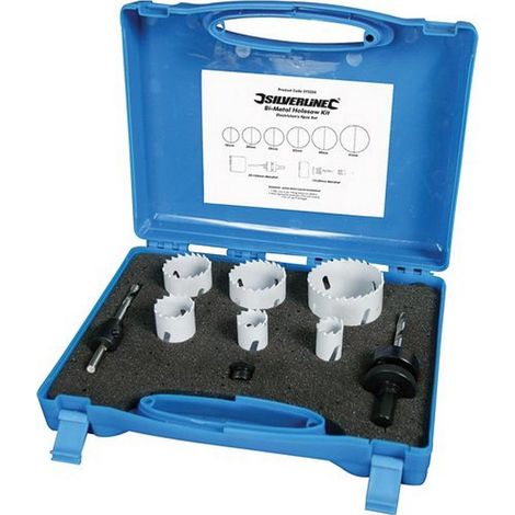 Seghetto a tazza bimateriale, set elettricista da 9 pezzi