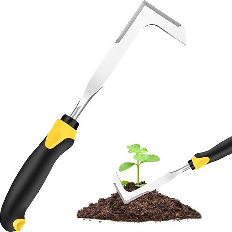 Couteau Désherbeur Manuel, Desherbeur en Acier Inoxydable, Outil de désherbage Manuel, Arrache Mauvaise Herbe, Jardinage Outillage, Outillage de Jardin (1/5)
