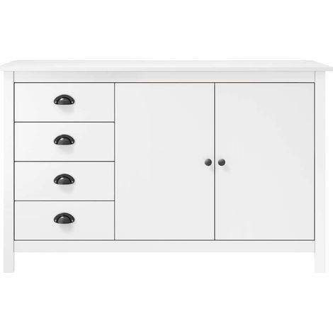 Maison Exclusive - Mesita de noche Hill madera maciza de pino bla (1/4)