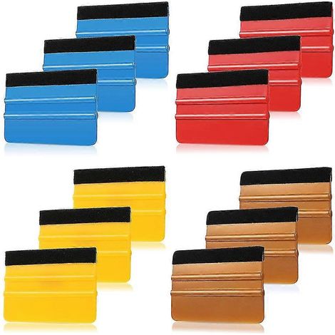 Outil de raclette Ed en feutre, outil applicateur de raclette en vinyle, outil Scr 12 pièces (1/5)