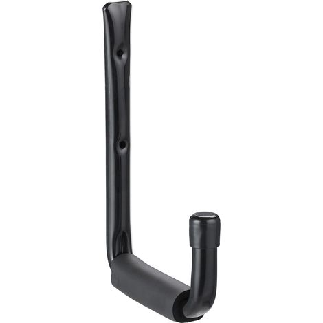 Set di 6 portautensili a forma di J per stoccaggio ottimizzato giardino officina cantina 12 x 10 x 15 cm in acciaio nero 130012067