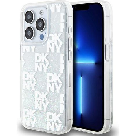 Dkny Liquid Glitter Multilogo - Cover per iPhone 15 Pro (bianca) (1/5)