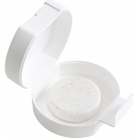 Étui à savon de voyage portable avec couvercle, en plastique, petit et simple, pour la maison ou le camping (1/2)