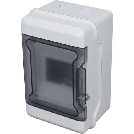 Boîtier de protection de distribution GEYA, disjoncteur électrique 4 voies, étanche IP65, pour usage intérieur et extérieur (mur). (1/5)